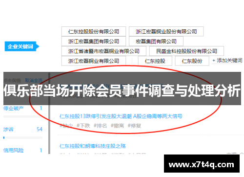 俱乐部当场开除会员事件调查与处理分析